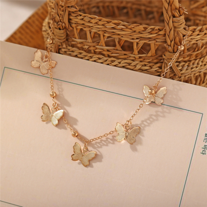 Butterfly Anklets Gold Plated Anklets Summer Beach Women's Gift