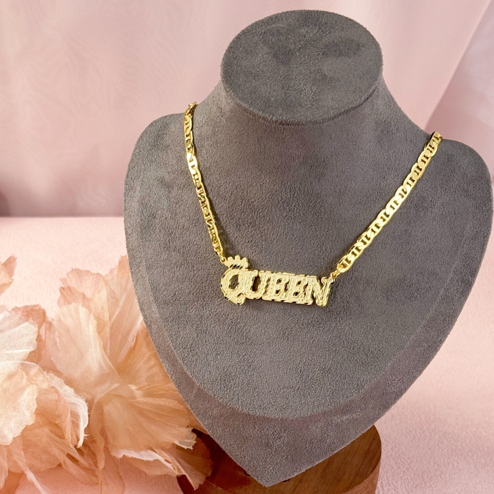 Mariner Chain Crown Name Necklace Custom Necklace