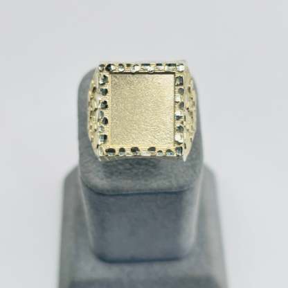 Gold Plated Nugget Picture Ring