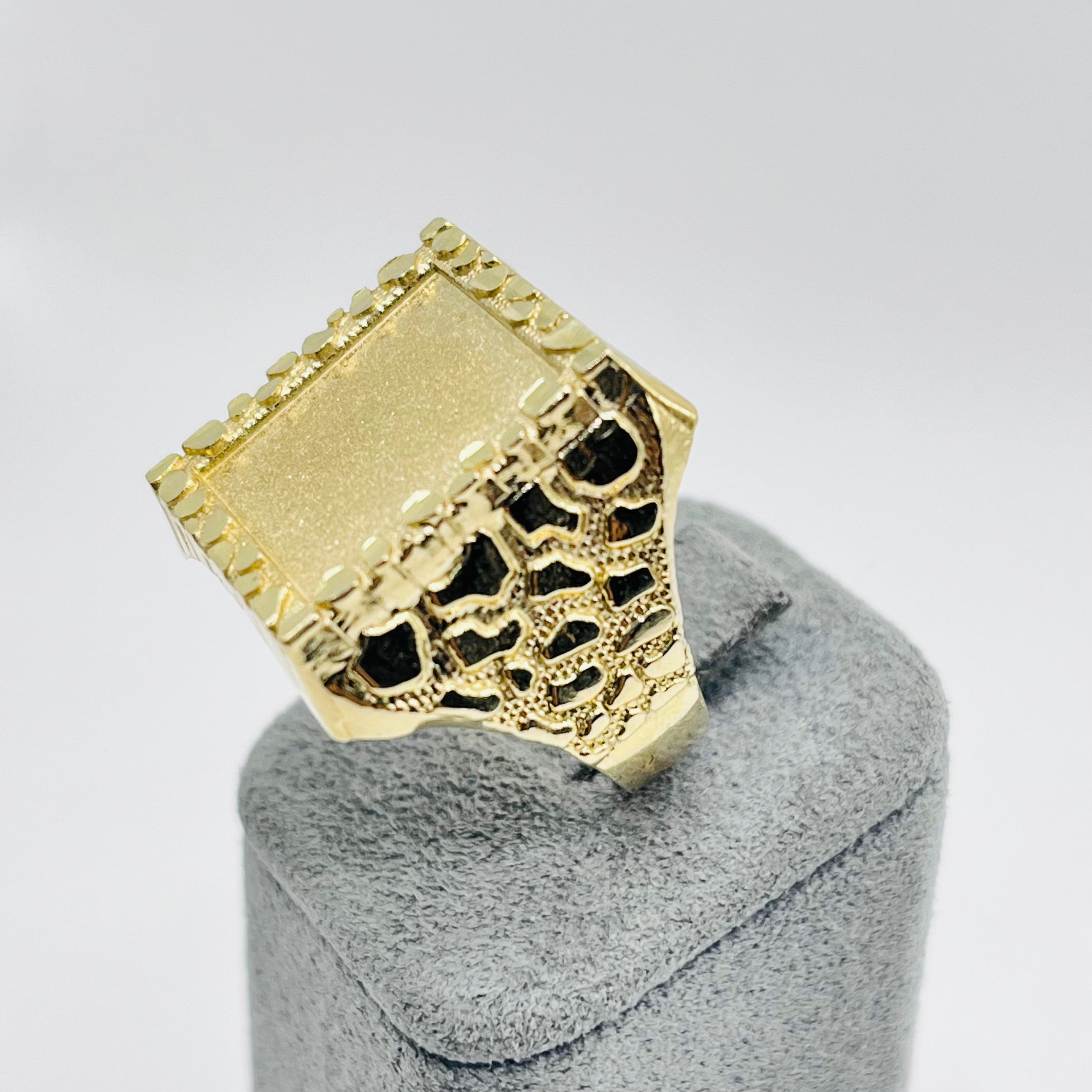 Gold Plated Nugget Picture Ring