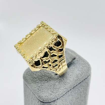 Gold Plated Nugget Picture Ring