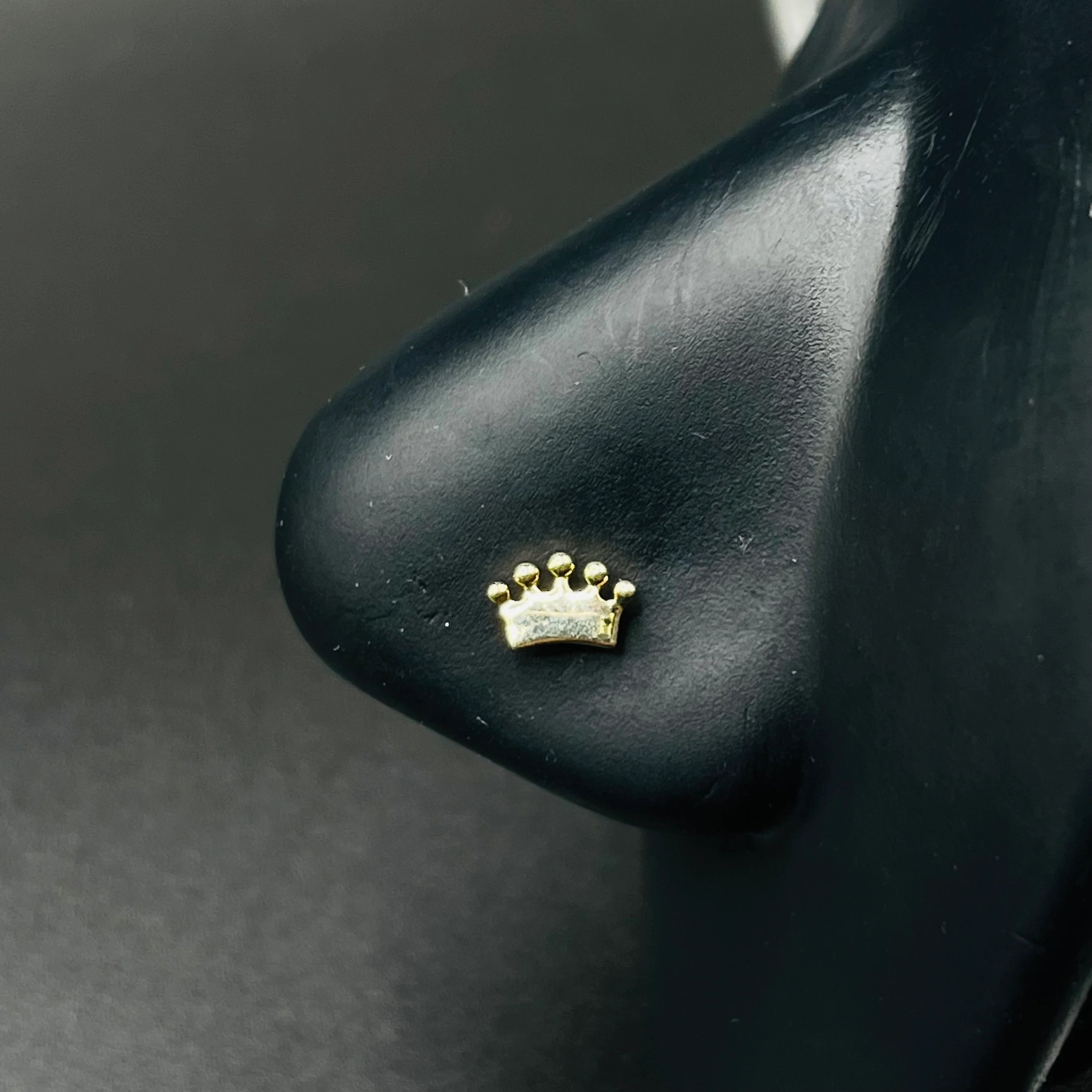 Gold Plated Crown Nose Ring