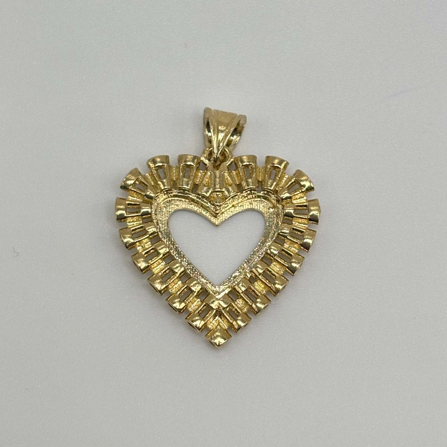  Gold Double Open Heart Rx Charm (26mm)