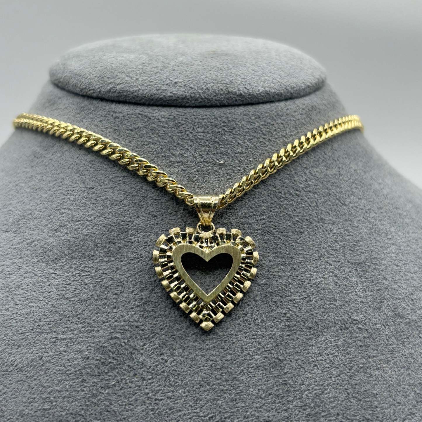 Gold Double Open Heart Rx Charm (26mm)