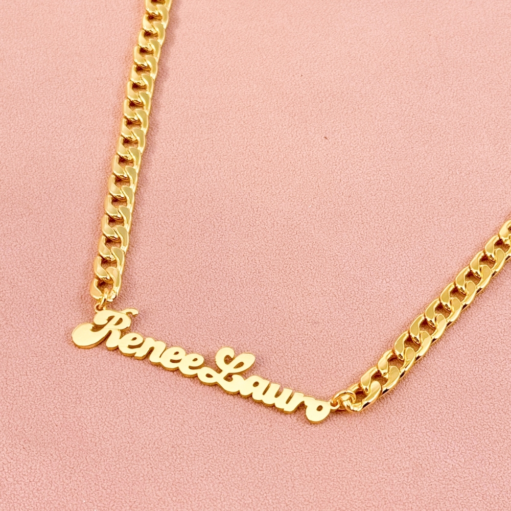 Chunky Cuban Chain Personalized Name Necklace