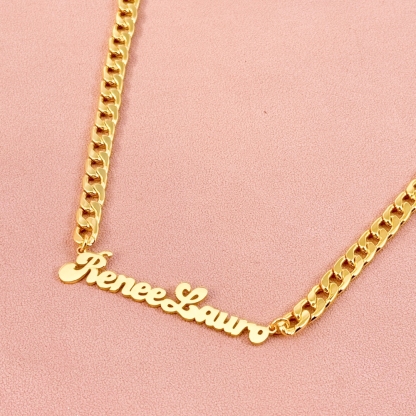 Chunky Cuban Chain Personalized Name Necklace