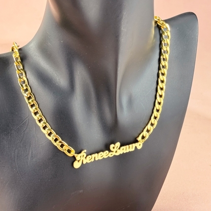 Chunky Cuban Chain Personalized Name Necklace