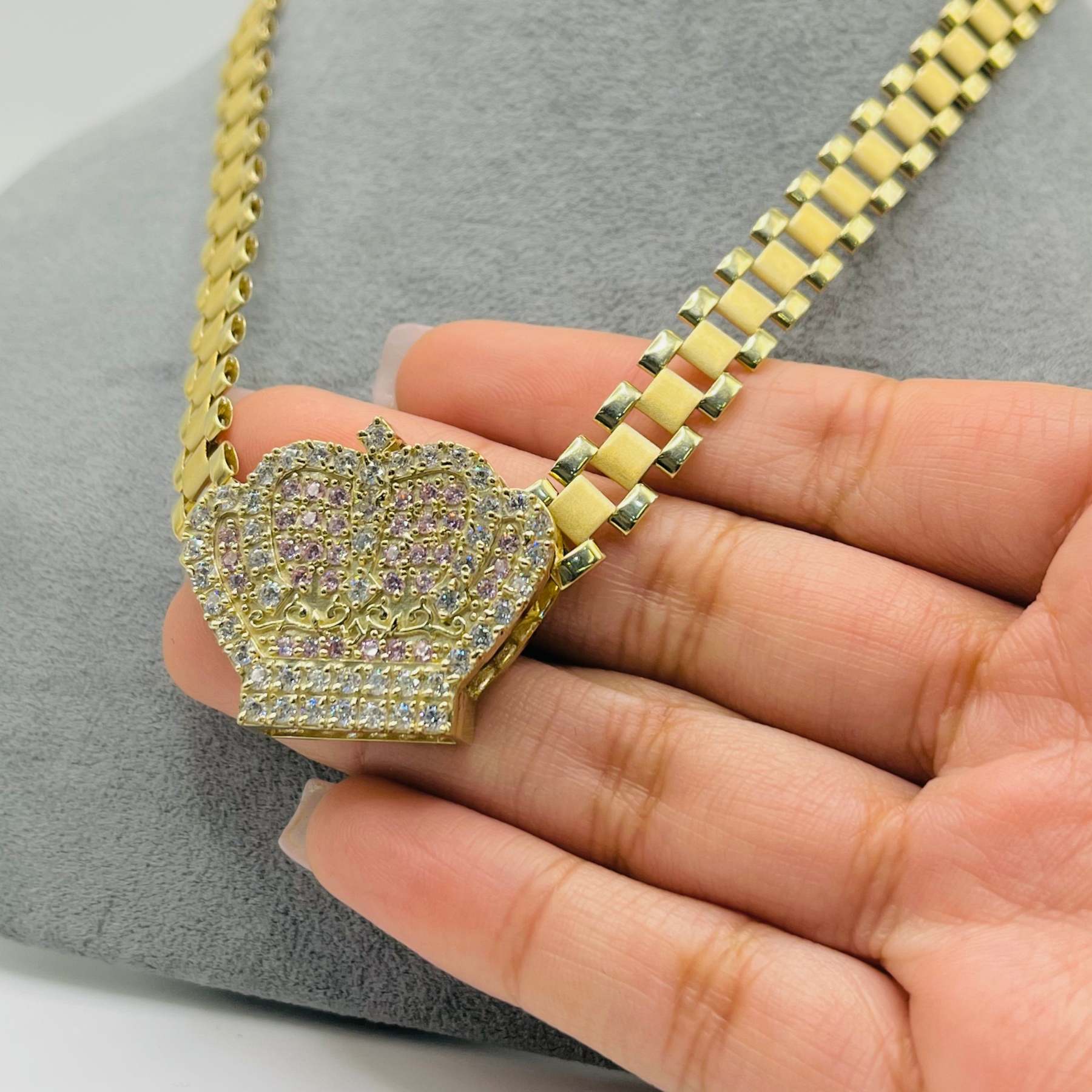 RX Style Chain 8mm RX Crown Necklace