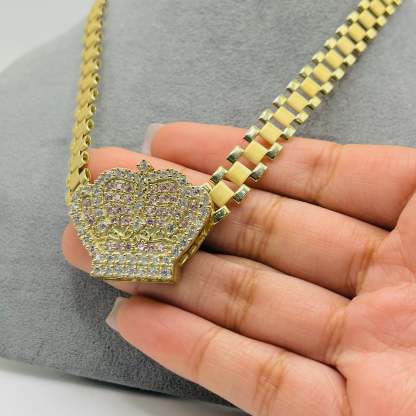 RX Style Chain 8mm RX Crown Necklace