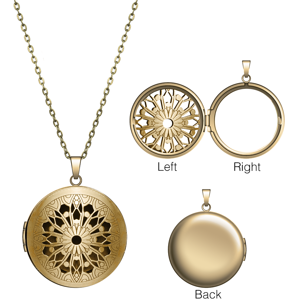 Vintage Medallion Photo Necklace Custom Picture Necklace