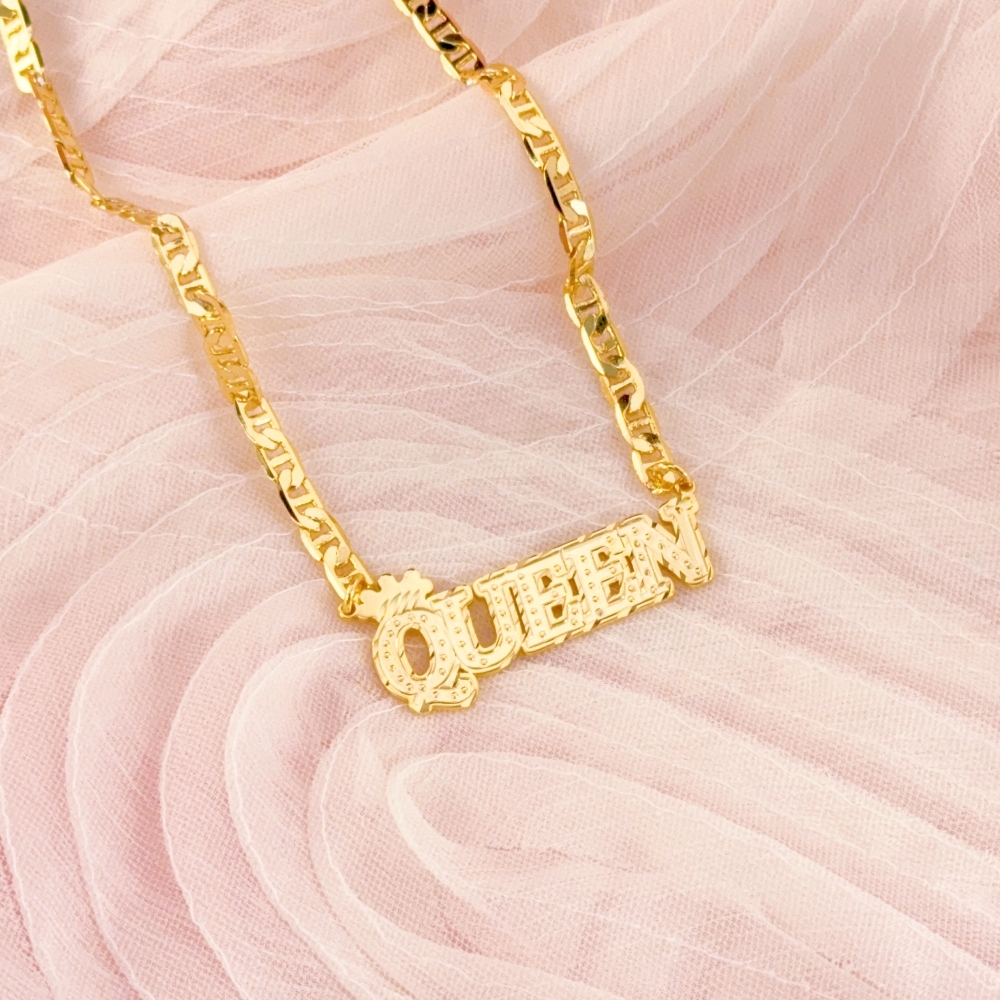 Mariner Chain Crown Name Necklace Custom Necklace