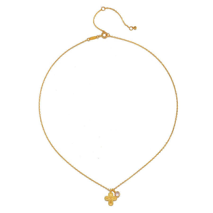 Empathetic Faith Rose Quartz Cross Necklace