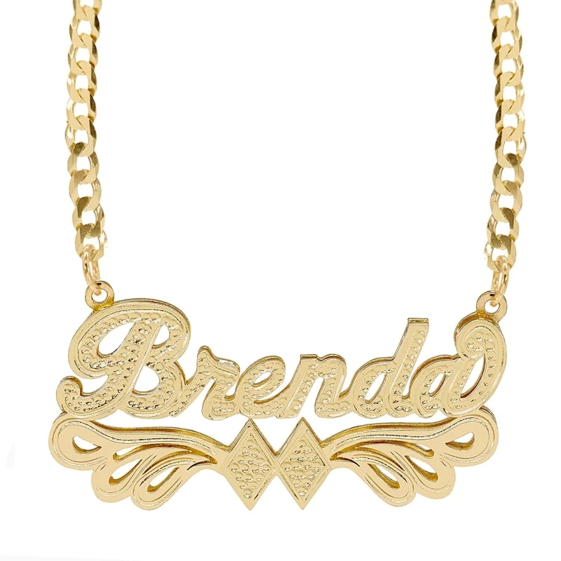 Double Plated Custom Name Necklace Gold And Two Tone Name Necklace