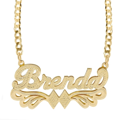 Double Plated Custom Name Necklace Gold And Two Tone Name Necklace