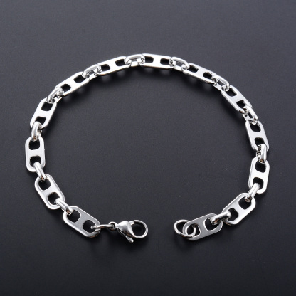 Puffed Link Mariner Bracelet