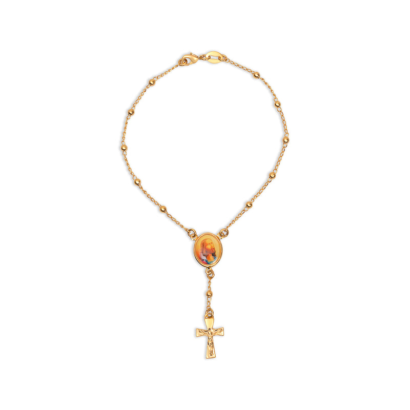 The Christo Rosary Bracelet Cross Pendant Bracelet