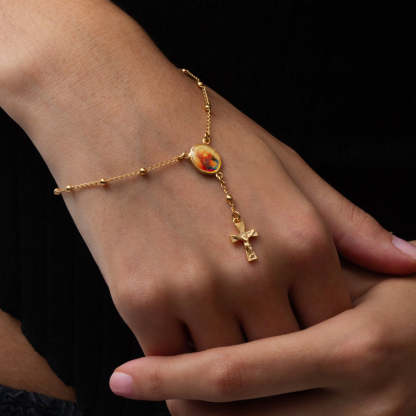The Christo Rosary Bracelet Cross Pendant Bracelet