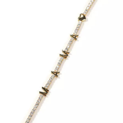 Shiny Personalized Custom Tennis Chain Name Bracelet