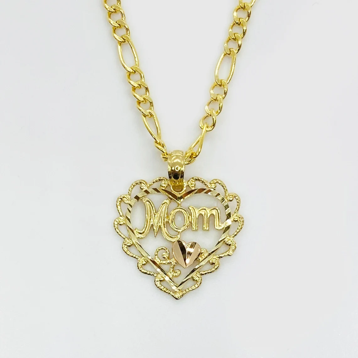 Classic Heart Pendant Rose Gold Mom Necklace Gifts For Mother