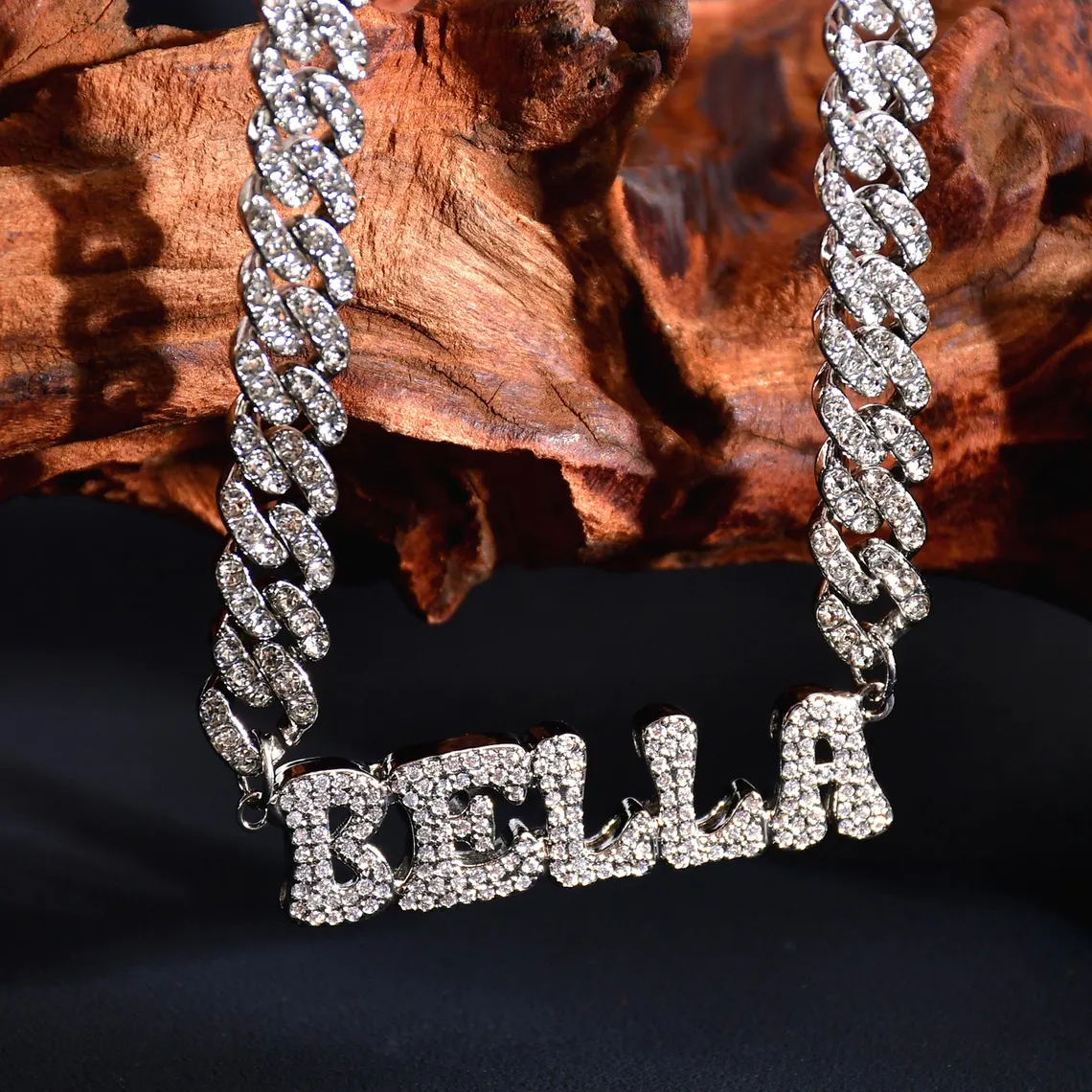 Cuban Chain Hip Hop Iced Out Icy Letters Name Chain