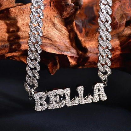 Cuban Chain Hip Hop Iced Out Icy Letters Name Chain