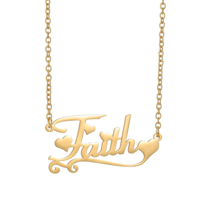 Personalized Hearts Name Necklace Heart Shaped Bamboo Earrings Set