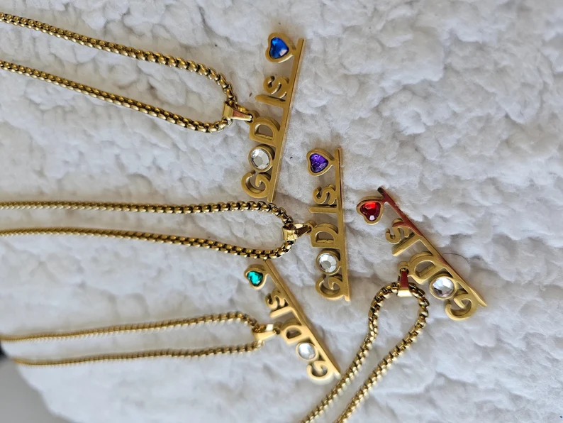 "God is Love" Name Necklace