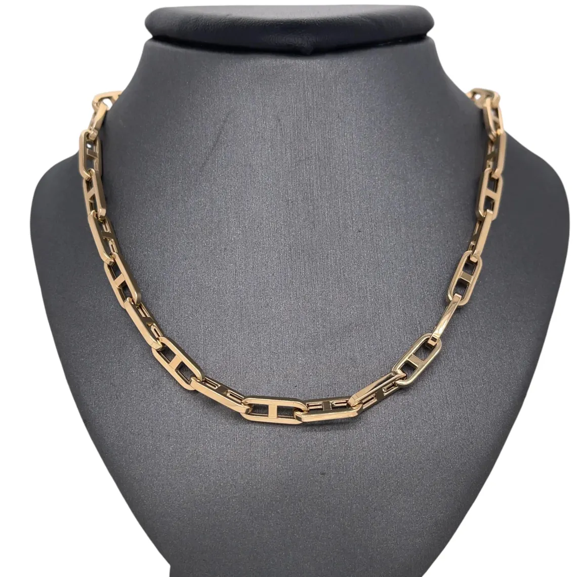 10mm Mariner Link Chain Anchor Stainless Steel Necklace