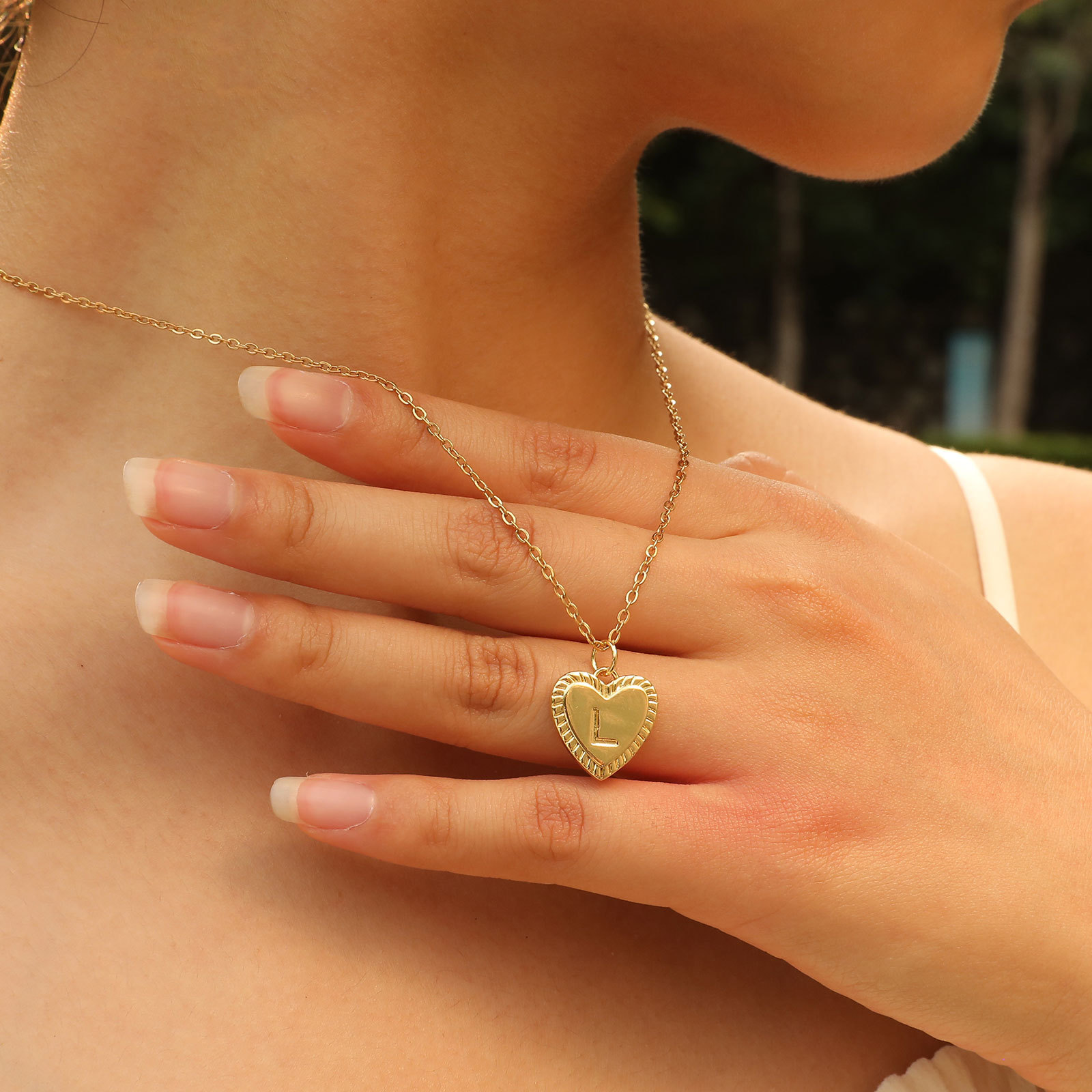 Personalized Heart Shaped Initial Necklaces