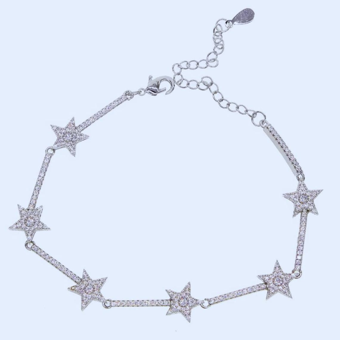 Women's Gold Star Bracelet with Zircon Stones