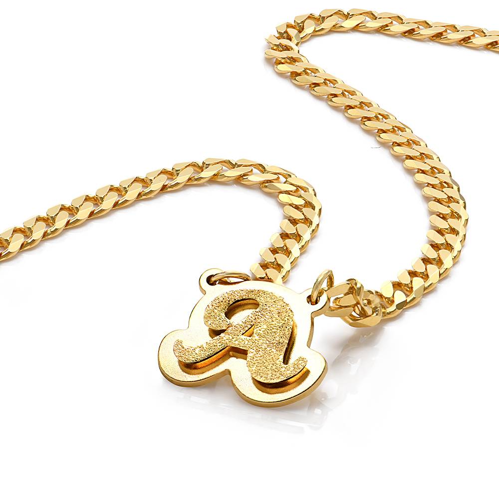 Personalized Double Plated Name Initials Necklace