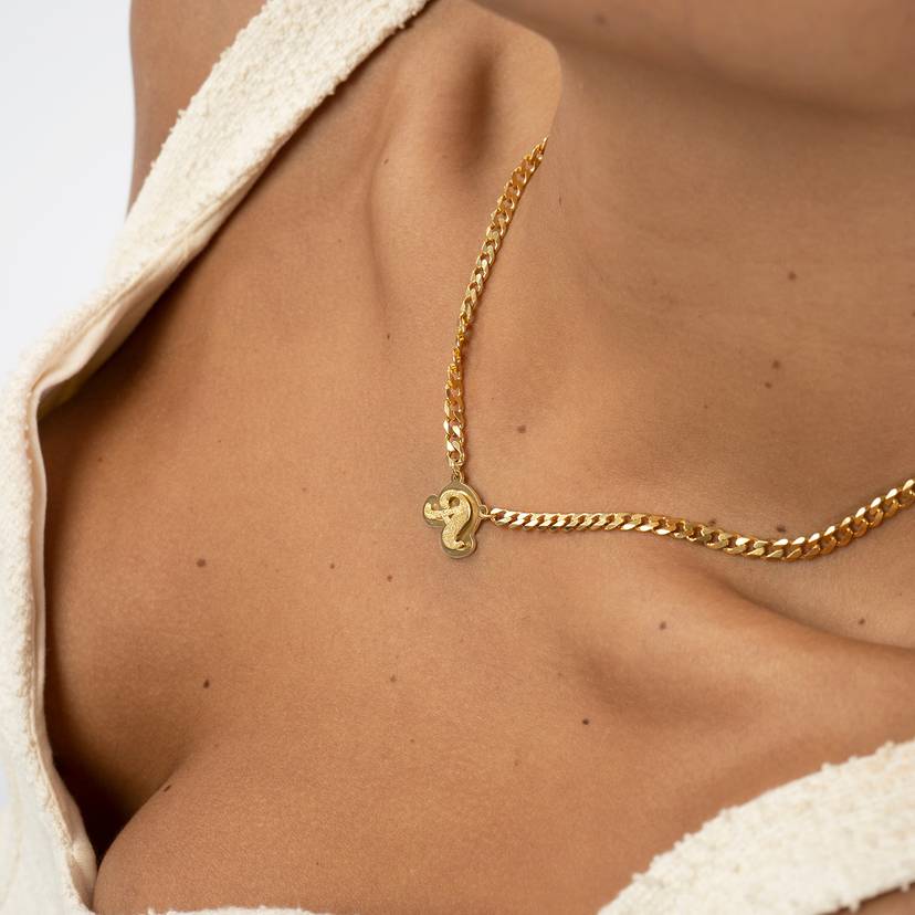 Personalized Double Plated Name Initials Necklace 