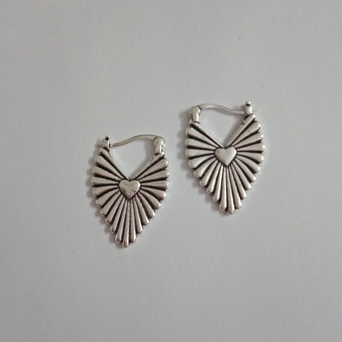 Vintage Style Gold Plated Heart Earrings