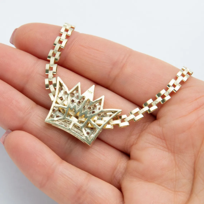 6.5mm Width RX Style Watch Band Link Chain Crown Pendant Bracelet