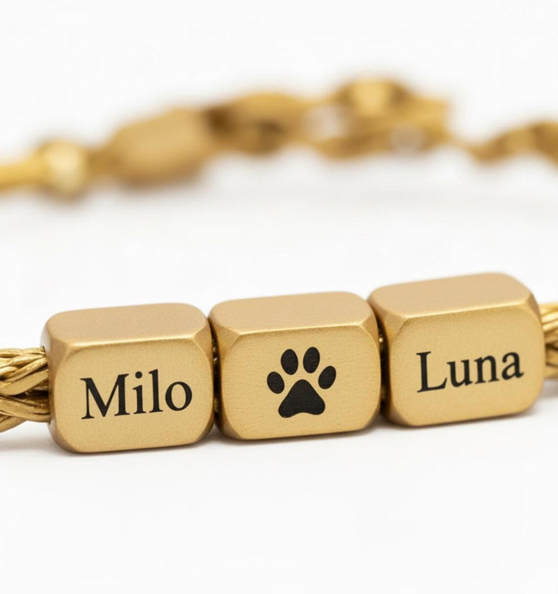 Personalized Pet Engraved Name Bracelet Dog & Cat Jewelry