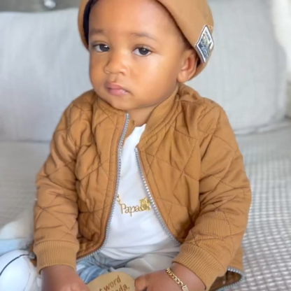 [Papa's necklace]Teddy Bear Nameplate Pendant Cuban Chain Personalized Name Necklace