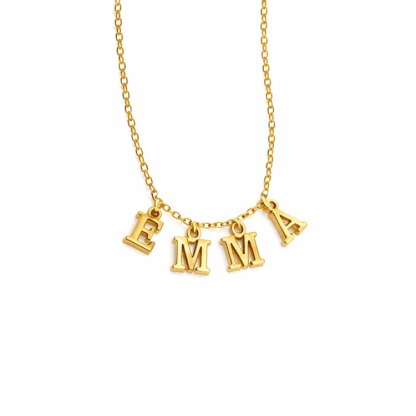 Custom Personalized Minimalist Initial Letters Pendant Name Necklace