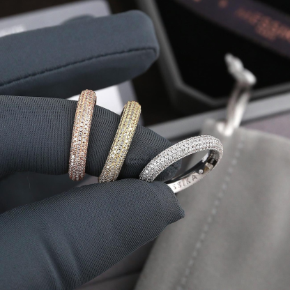 Vintage Iced Out Shiny Hip Hop Pure Ring