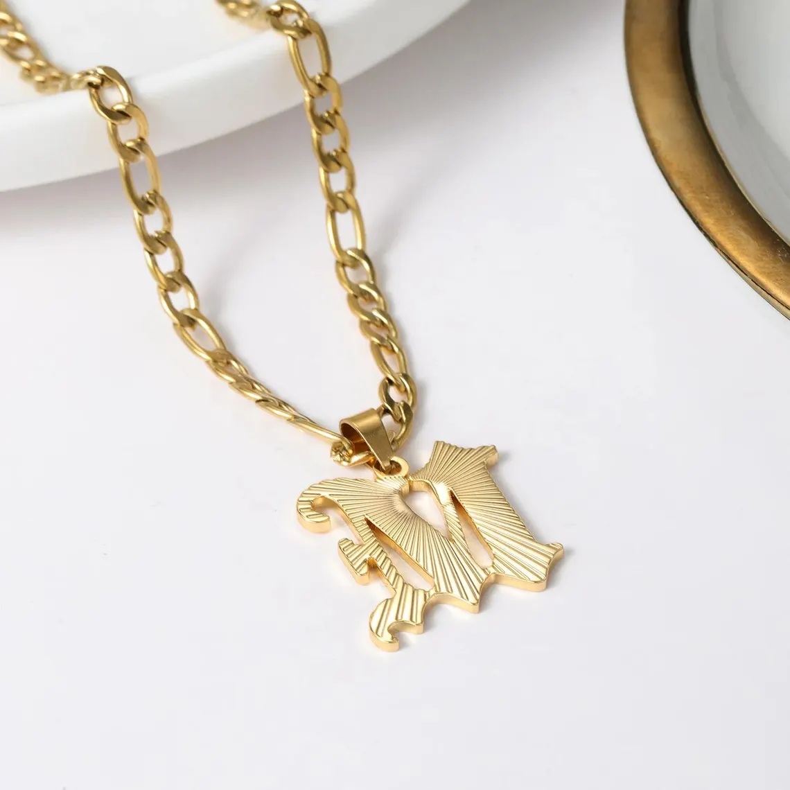 [Copy]Personalized Gold Plated Heart Birthstone Nameplate Necklace