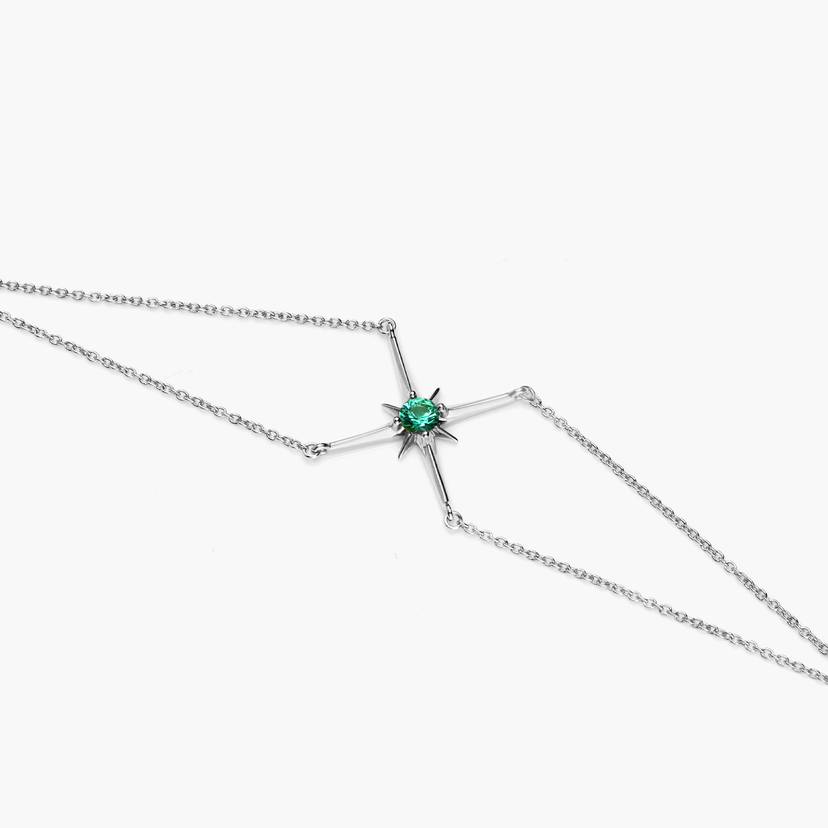Engraved North Star Gemstone Bracelet Personalized Birthstone Bracelet