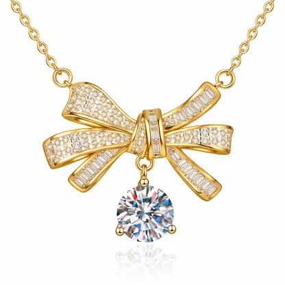 Butterfly Zircon Pendant Necklace