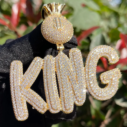 Rope Chain Money Bag Iced Out Zirconia Name Necklace