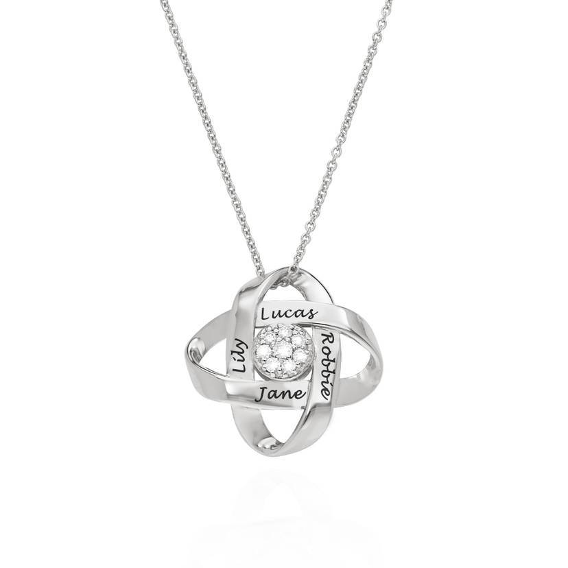 Diamond Galaxy Necklace Personalized Engraved Necklace