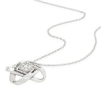 Diamond Galaxy Necklace Personalized Engraved Necklace
