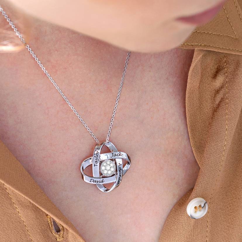 Diamond Galaxy Necklace Personalized Engraved Necklace