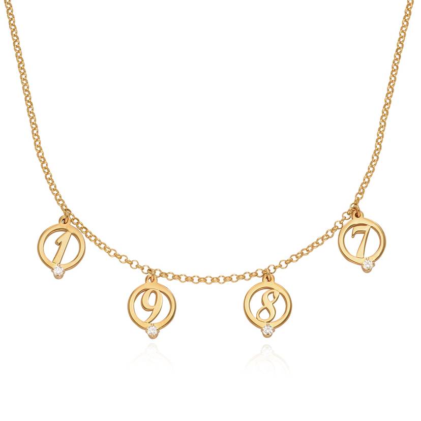 Halo Multi Initial Necklace with Diamonds Personalized Name Necklace