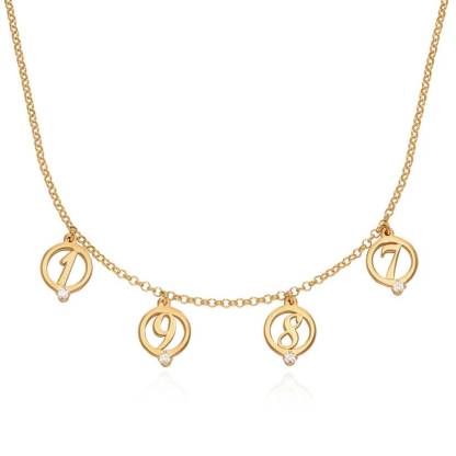 Halo Multi Initial Necklace with Diamonds Personalized Name Necklace