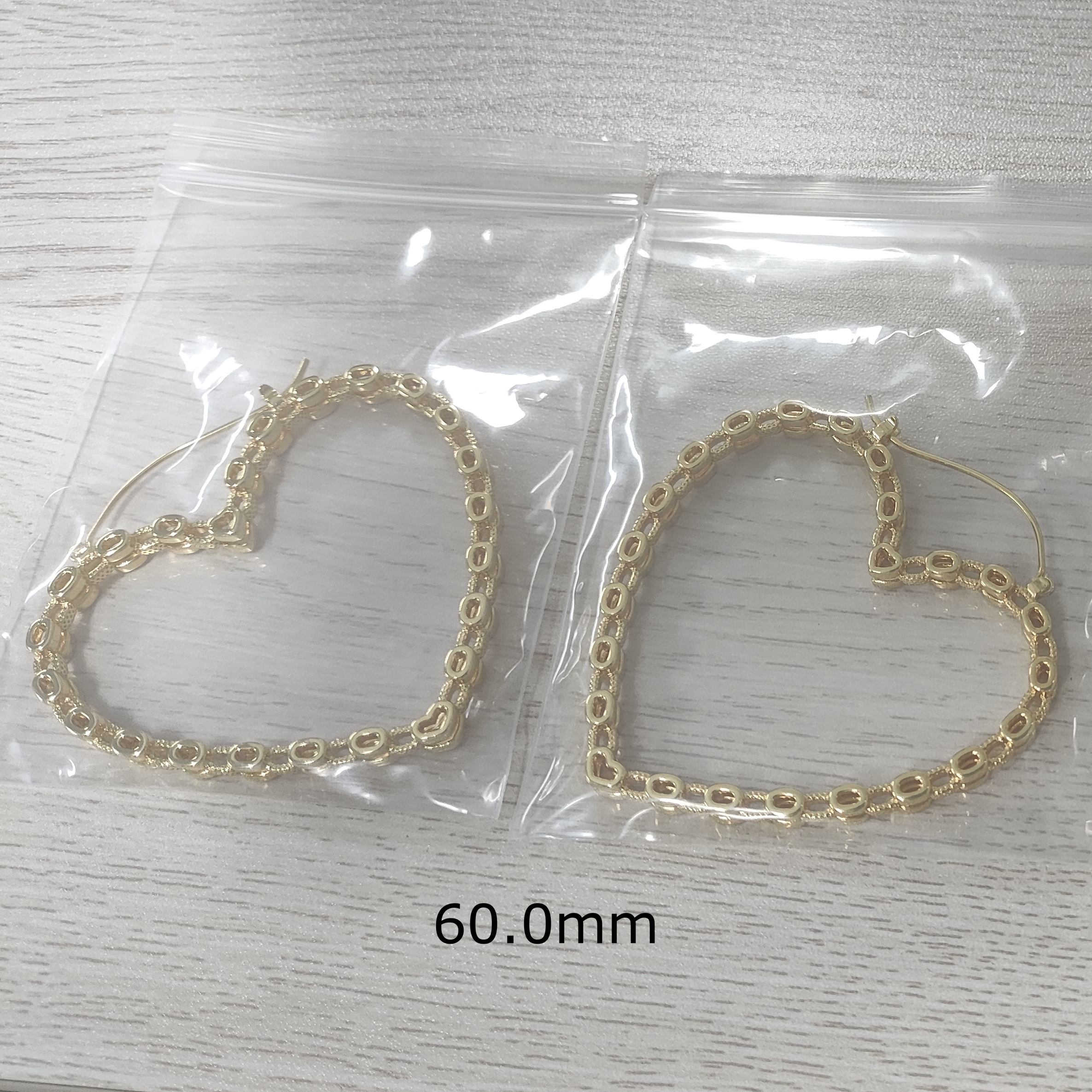 Heart Love RX Style Earrings Gold Plated Vintage Earrings