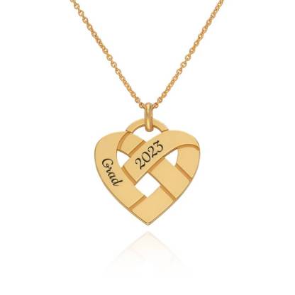 Heart Knot Necklace Personalized Number Name Necklace