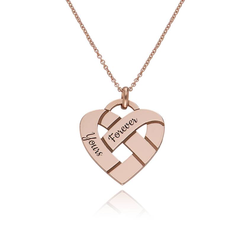 Heart Knot Necklace Personalized Number Name Necklace